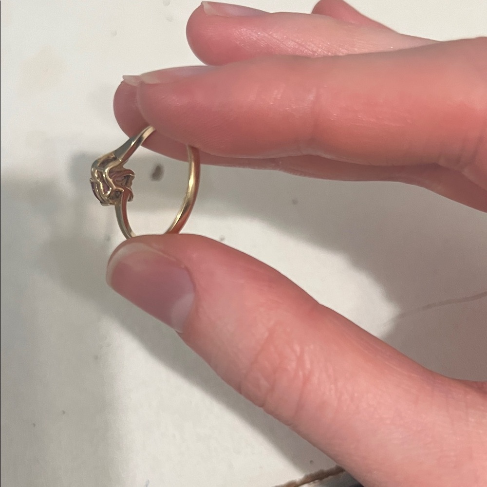 14k solid Gold Ring with diamonds and rubies  - Women's Jewelry - Picture 2 of 6